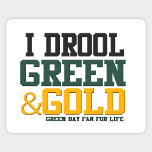 Drool Green & Gold Magnet